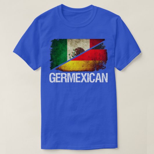 T-shirt Drapeau demi-allemand et demi mexicain - Hispa Ger (Design devant)
