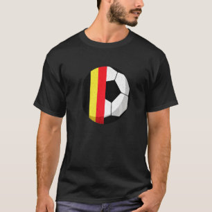 T-shirt Drapeau Demi-Belgique Demi-Football Papa Belge Foo