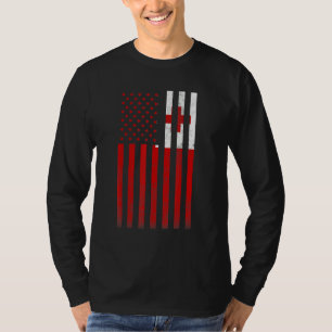 T-shirt Drapeau Demi Tongan Vintage Américain En Moi Usa 1