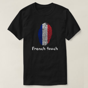T-shirt Drapeau d'empreinte digitale de contact de