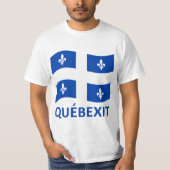 T-SHIRT DRAPEAU D'ÉPAISSEMENT DE QUÉBEXIT (Devant)