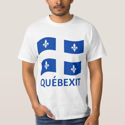 T-SHIRT DRAPEAU D'ÉPAISSEMENT DE QUÉBEXIT (Devant)