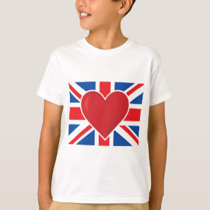 T-shirt Drapeau des Anglais de coeur