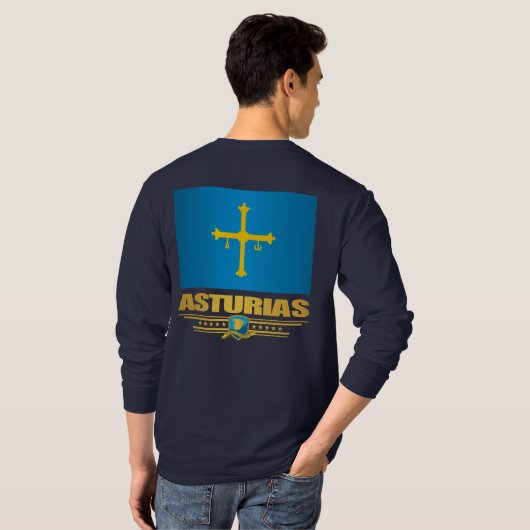 T-shirt Drapeau des Asturies (Dos entier)