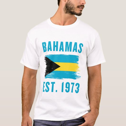 T-shirt Drapeau des Bahamas (Devant)