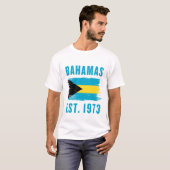 T-shirt Drapeau des Bahamas (Devant entier)