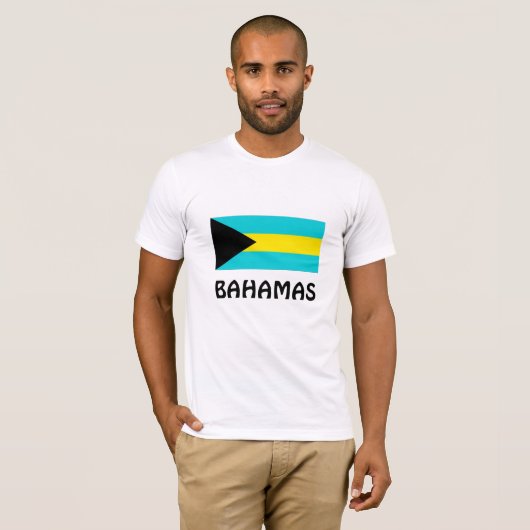 T-shirt Drapeau des Bahamas (Devant entier)