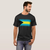 T-shirt Drapeau des Bahamas Arête sombre (Devant entier)