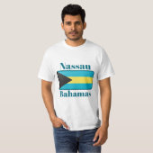 T-shirt Drapeau des Bahamas de Nassau (Devant entier)