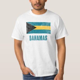 T-shirt Drapeau des Bahamas "Grunge" look.