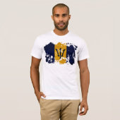 T-shirt Drapeau des Barbade (Devant entier)