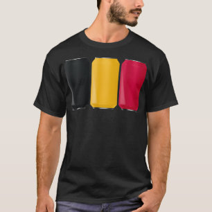 T-shirt Drapeau des boîtes de bière patriotiques Belgique