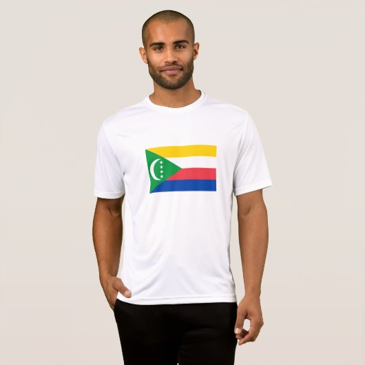 T-shirt Drapeau des Comores (Devant entier)