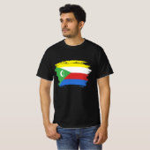 T-shirt Drapeau des Comores (Devant entier)