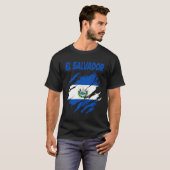 T-shirt Drapeau des drapeaux du Salvador (Devant entier)