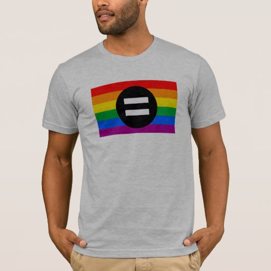 T-shirt Drapeau des droits des homosexuels (Devant)
