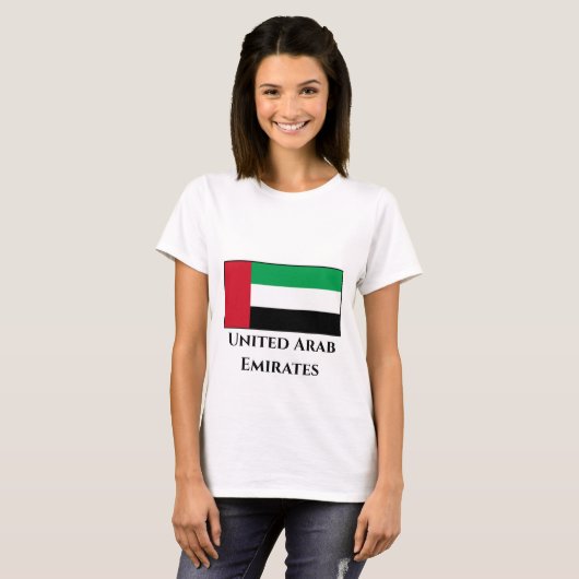 T-shirt Drapeau des Émirats arabes unis (Devant entier)
