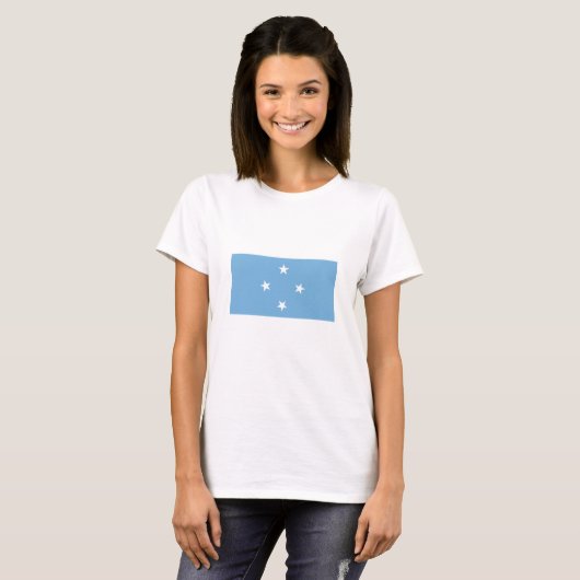 T-shirt Drapeau des États fédérés de Micronésie (Devant entier)