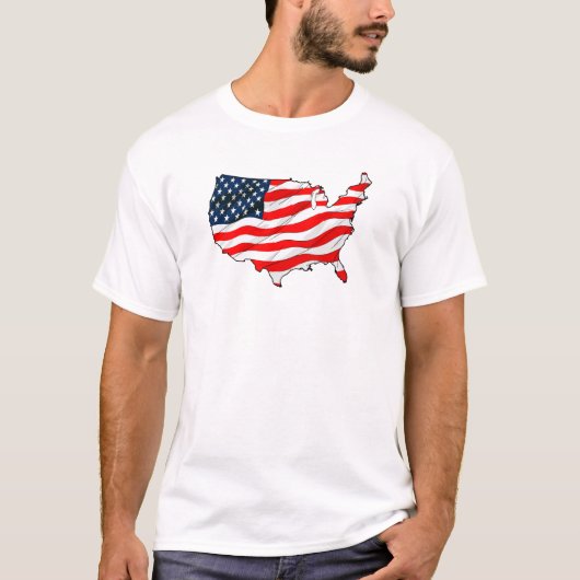 T-shirt Drapeau des États-Unis (Devant)