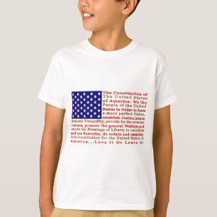 T-shirt Drapeau des Etats-Unis américains avec des mots la