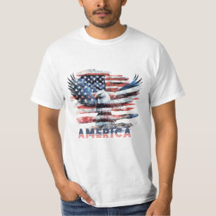T-shirt Drapeau des États-Unis. Amérique