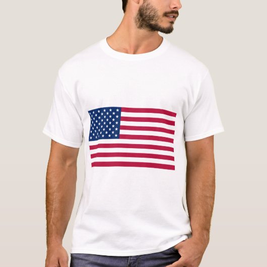 T-shirt Drapeau Des États-Unis D'Amérique (Devant)