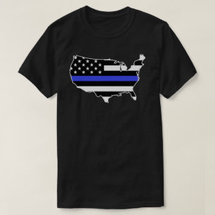 T-shirt Drapeau des États-Unis de Blue Lives