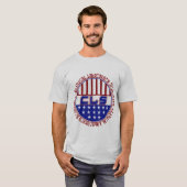 T-SHIRT DRAPEAU DES ETATS-UNIS DE PATRIOTE DE CLS - (Devant entier)
