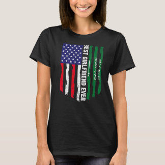 T-shirt Drapeau des États-Unis et drapeau de l'Arabie Saou