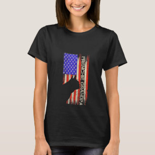 T-shirt Drapeau des femmes Vintage États-Unis Chien de tau
