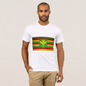 T-shirt Drapeau des Hawaiiens ou Kanaka Maoli (Devant entier)