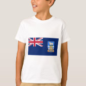 T-shirt Drapeau des îles Falkland (Territoire britannique) (Devant)