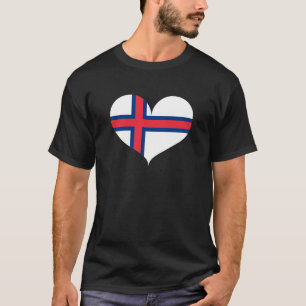 T-shirt Drapeau des îles Féroé I Love