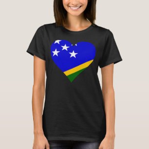 T-shirt Drapeau des Îles Salomon Amour du coeur Îles Salom