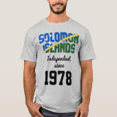 T-shirt Drapeau des Îles Salomon Fête de l'indépendance (Devant)