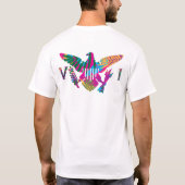T-shirt Drapeau des îles Vierges américaines, Feuilles tro (Dos)