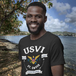 T-shirt Drapeau des îles Vierges américaines St. Croix USV<br><div class="desc">Portez le drapeau des îles Vierges américaines St. Croix USVI T-Shirt et montrez la fierté des îles Vierges américaines en portant le drapeau des îles Vierges américaines comme partie de votre tenue lors des carnavals,  festivals,  voyages ou simplement se rafraîchir.</div>