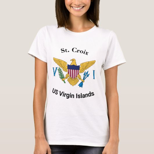 T-shirt Drapeau des îles Vierges américaines Ste Croix USV (Devant)