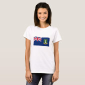 T-shirt Drapeau des îles Vierges britanniques (Devant entier)