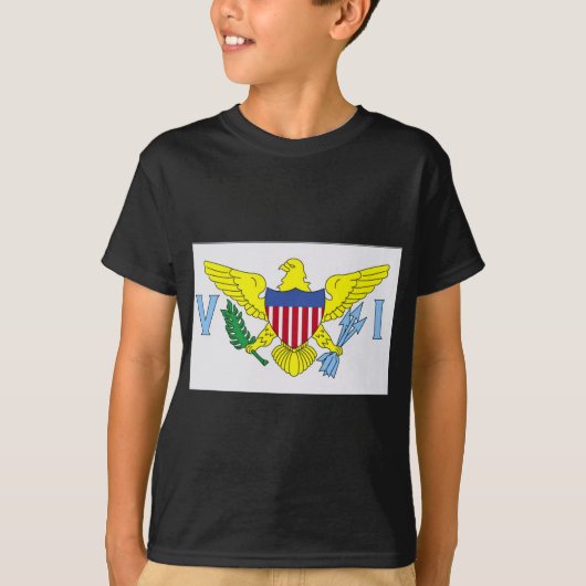 T-shirt Drapeau des îles Vierges Chemise pour enfants (Devant)