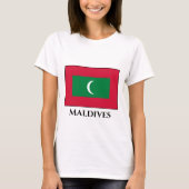 T-shirt Drapeau des Maldives (Devant)