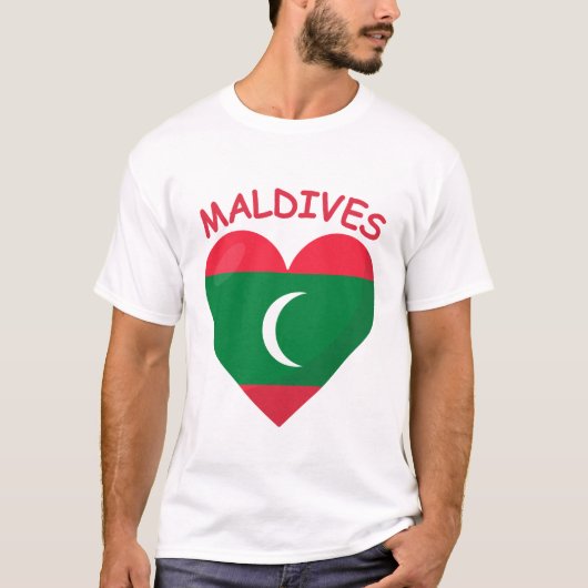 T-shirt Drapeau des Maldives (Devant)