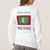 T-shirt Drapeau des Maldives Personnalisation verte (Dos)