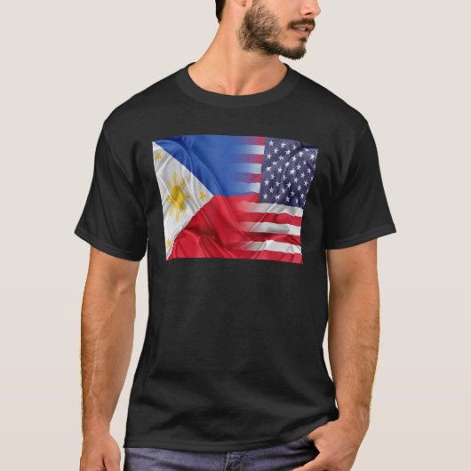 T-shirt Drapeau Des Philippines Aux Philippines - Racines (Devant)