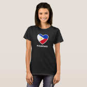 T-shirt Drapeau des Philippines Cœur (Devant entier)
