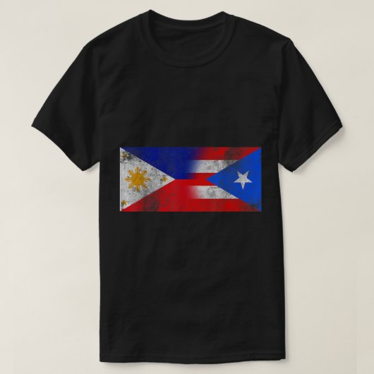 T-shirt Drapeau Des Philippines Et De Porto Rico (Design devant)