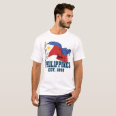 T-shirt Drapeau des Philippines Fête de l'indépendance phi (Devant entier)