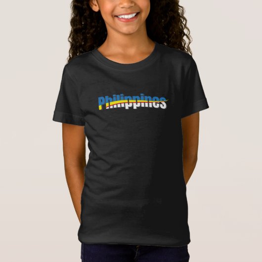 T-Shirt Drapeau des Philippines Fierté - Art Typographique (Devant)