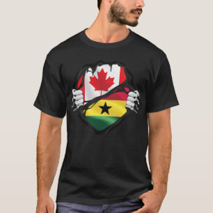 T-shirt Drapeau des racines arrachées des mains canadienne