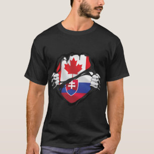 T-shirt Drapeau des racines arrachées des mains canadienne